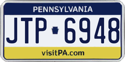 PA license plate JTP6948