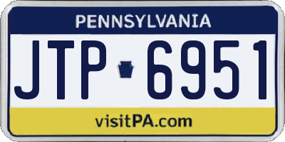 PA license plate JTP6951