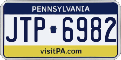 PA license plate JTP6982