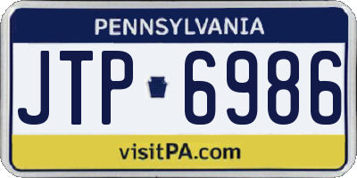 PA license plate JTP6986