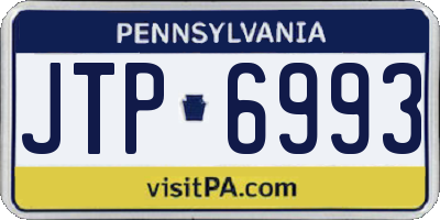 PA license plate JTP6993