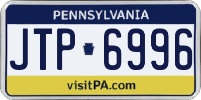 PA license plate JTP6996