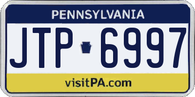 PA license plate JTP6997