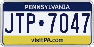 PA license plate JTP7047