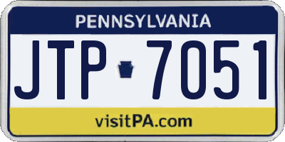 PA license plate JTP7051