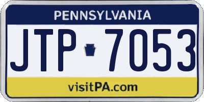 PA license plate JTP7053