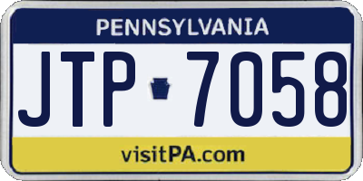 PA license plate JTP7058