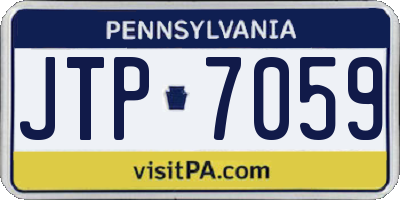 PA license plate JTP7059