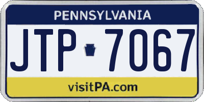 PA license plate JTP7067