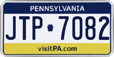 PA license plate JTP7082