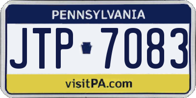 PA license plate JTP7083