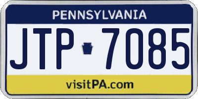 PA license plate JTP7085