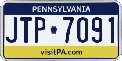 PA license plate JTP7091