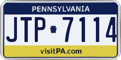 PA license plate JTP7114