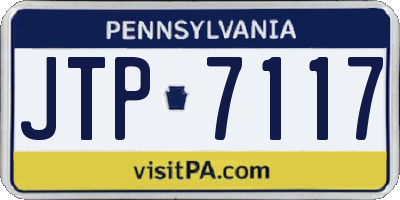 PA license plate JTP7117