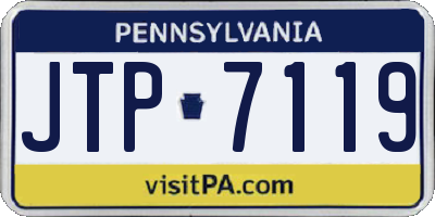 PA license plate JTP7119