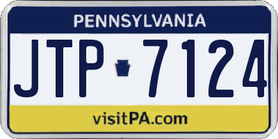 PA license plate JTP7124