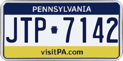 PA license plate JTP7142