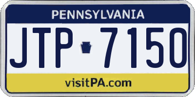 PA license plate JTP7150