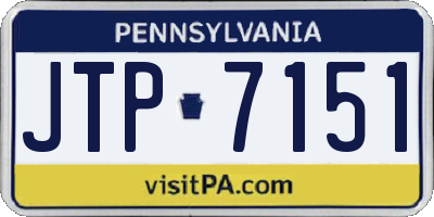 PA license plate JTP7151