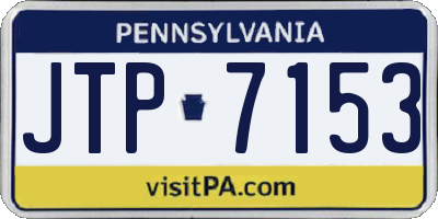 PA license plate JTP7153