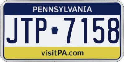 PA license plate JTP7158