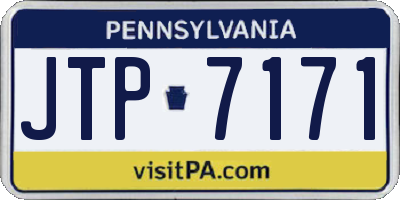 PA license plate JTP7171