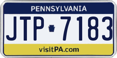 PA license plate JTP7183