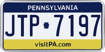 PA license plate JTP7197
