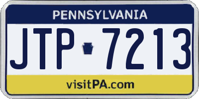 PA license plate JTP7213