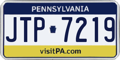 PA license plate JTP7219