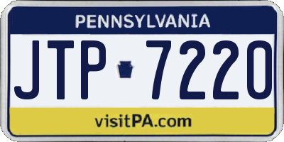 PA license plate JTP7220