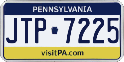PA license plate JTP7225