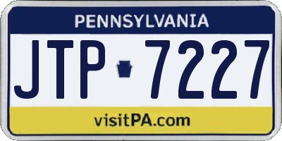PA license plate JTP7227