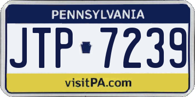PA license plate JTP7239