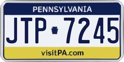 PA license plate JTP7245