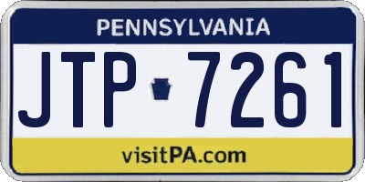 PA license plate JTP7261