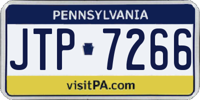 PA license plate JTP7266