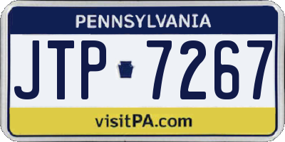 PA license plate JTP7267