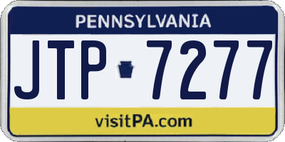 PA license plate JTP7277