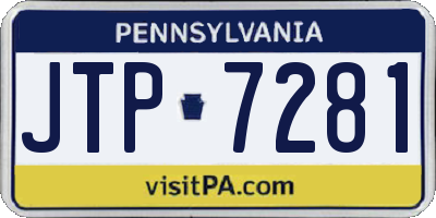 PA license plate JTP7281