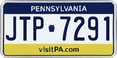 PA license plate JTP7291