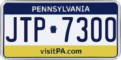 PA license plate JTP7300