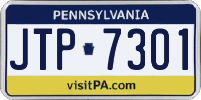 PA license plate JTP7301