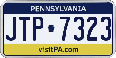 PA license plate JTP7323