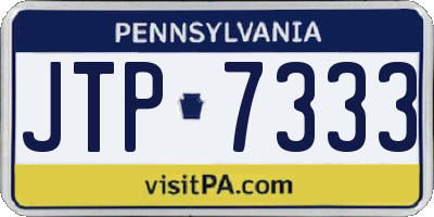PA license plate JTP7333