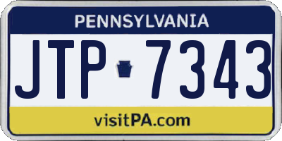 PA license plate JTP7343