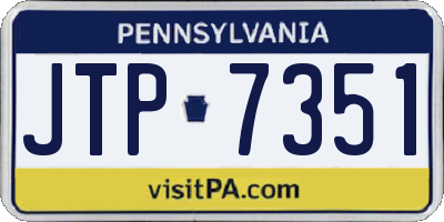 PA license plate JTP7351
