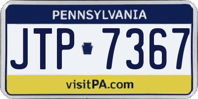 PA license plate JTP7367