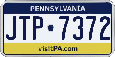 PA license plate JTP7372